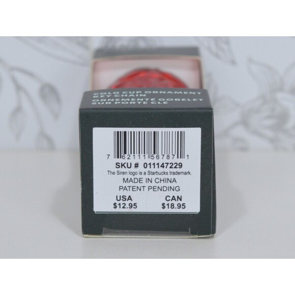 Starbucks Red Jewled Cold Cup Ornament Keychain Holiday Edition - Picture 3 of 4